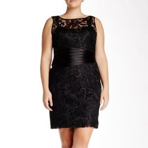 Marina 16W Lace Sleeveless Dress
